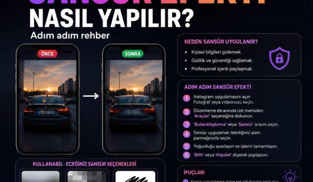 Instagram'da sansür efekti nasıl yapılır