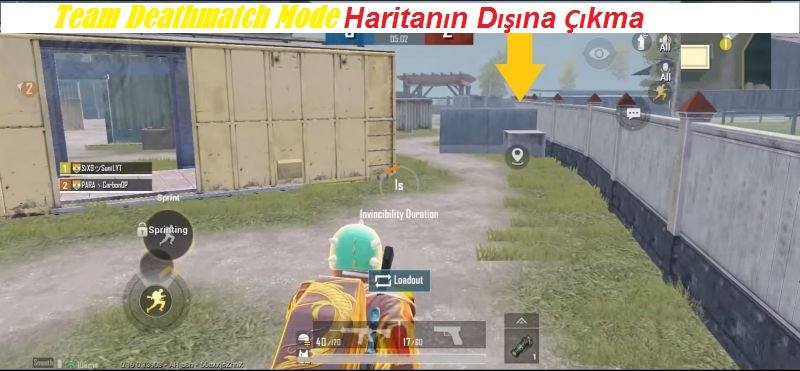 PUBG Mobile: TDM Depo Haritasının dışına çıkma