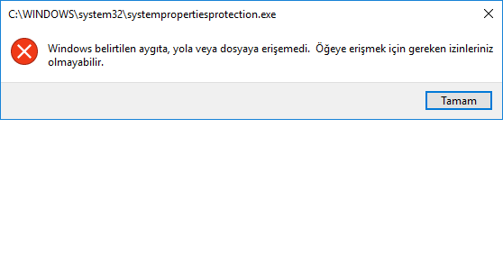 Windows Belirtilen Aygıta Yola veya Dosyaya Erişemedi Hatası Çözümü