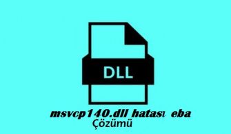 msvcp140.dll hatası eba