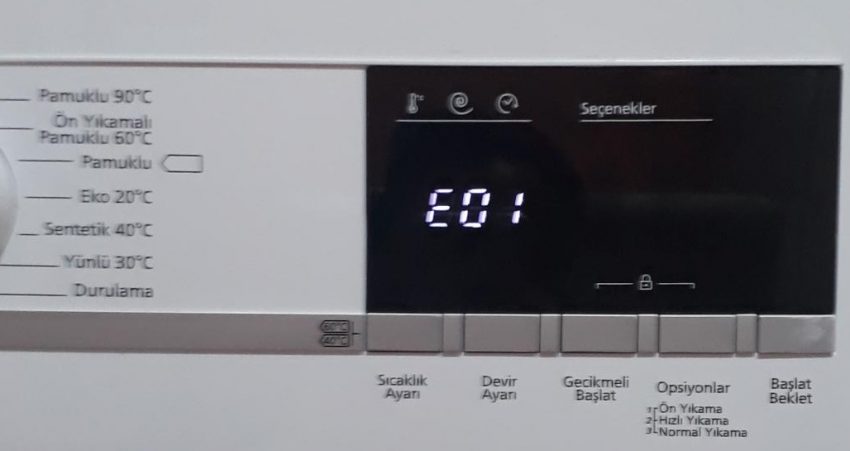 Vestel Çamaşır Makinesi e01 Hatası – Çözümü
