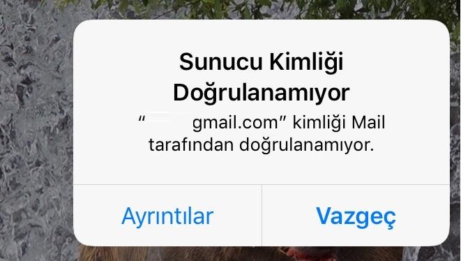 sunucu kimliği doğrulanamıyor hatası çözümü