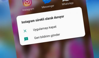 Instagram durduruldu hatası