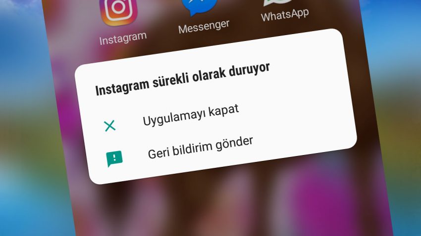 Instagram durduruldu hatası