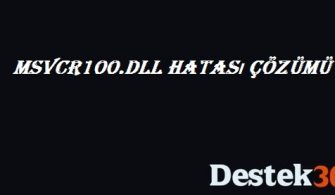Msvcr100.dll Hatası Çözümü