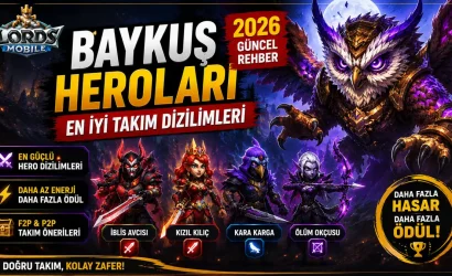 Lords Mobile Baykuş Heroları (2026) En İyi Dizilimler