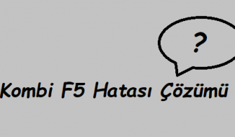 Kombi F5 Hatası Çözümü