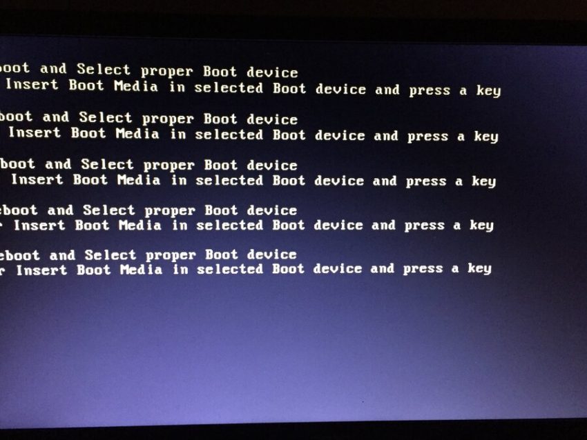 Reboot and Select Proper Boot Device Hatası Çözümü