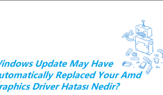 Windows Update May Have Automatically Replaced Your Amd Graphics Driver Hatası Nedir?