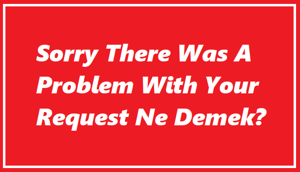 Sorry There Was A Problem With Your Request Ne Demek?