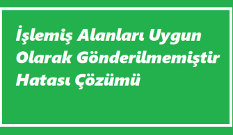 İşlemiş Alanları Uygun Olarak Gönderilmemiştir Hatası Ne Demek?