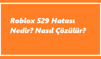 Roblox 529 Hatası Nedir? Nasıl Çözülür?