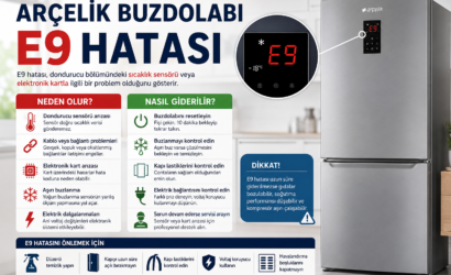 Arçelik buzdolabı E9 hatası