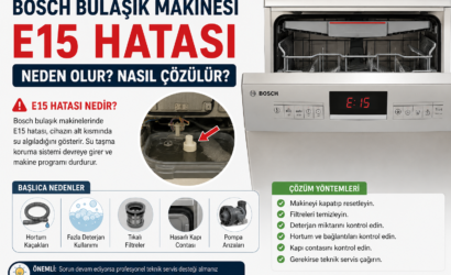 Bosch bulaşık makinesi E15 hatası nedir