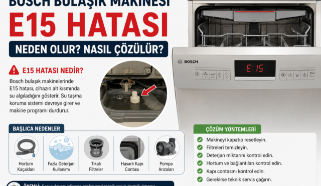 Bosch bulaşık makinesi E15 hatası nedir