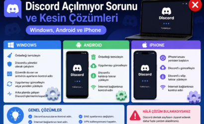 Discord Açılmıyor Sorunu ve Kesin Çözümleri (Windows, Android ve iPhone)