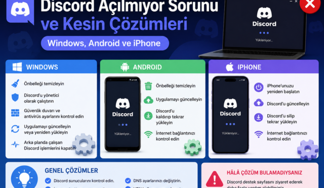 Discord Açılmıyor Sorunu ve Kesin Çözümleri (Windows, Android ve iPhone)