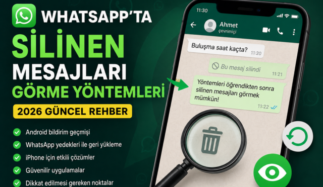 WhatsApp silinen mesajları görme