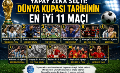 Yapay Zeka Seçti Dünya Kupası Tarihinin En İyi 11 Maçı