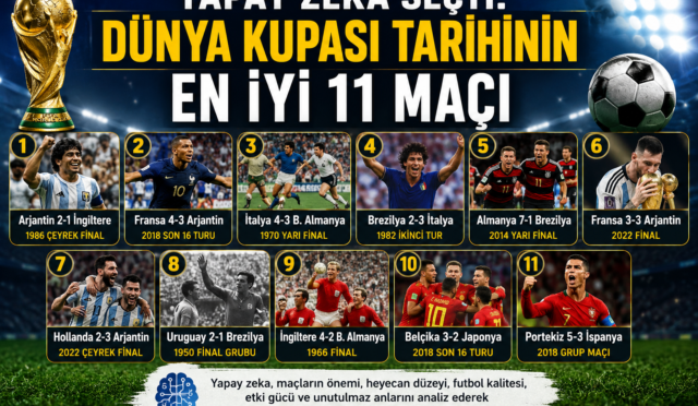 Yapay Zeka Seçti Dünya Kupası Tarihinin En İyi 11 Maçı