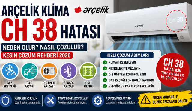 Arçelik klima CH 38 hatası