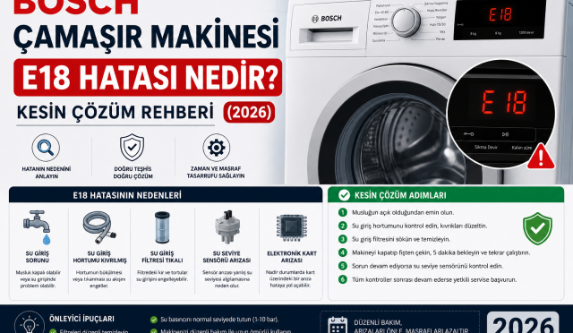 Bosch Çamaşır Makinesi E18 Hatası Nedir