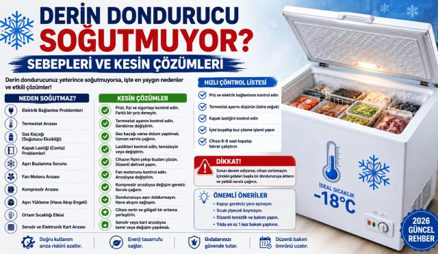 Derin dondurucuda soğutma sorunları çözümleri