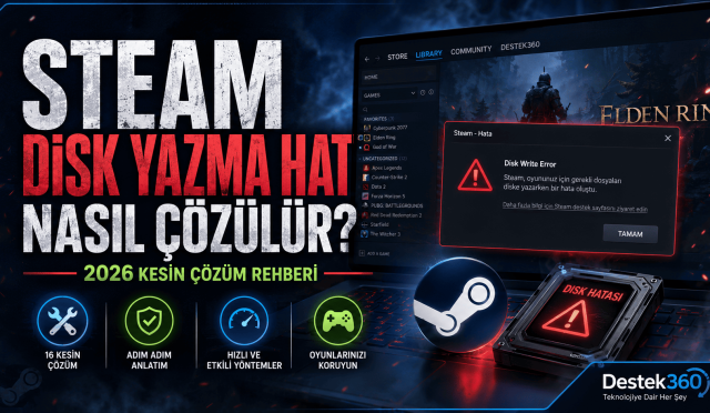 Steam disk yazma hatası çözümü