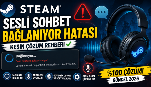 Steam sesli sohbet bağlantı hatası çözümü