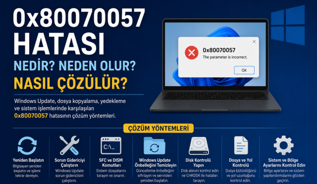 0x80070057 hatası
