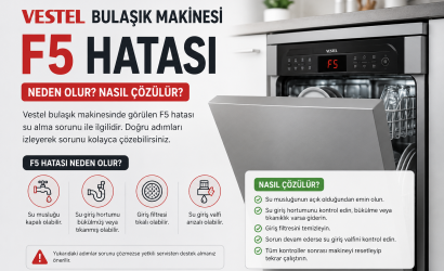 Vestel bulaşık makinesi F5 hatası