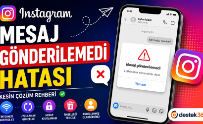 instagram mesaj gönderilemedi