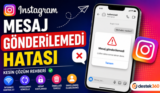 instagram mesaj gönderilemedi