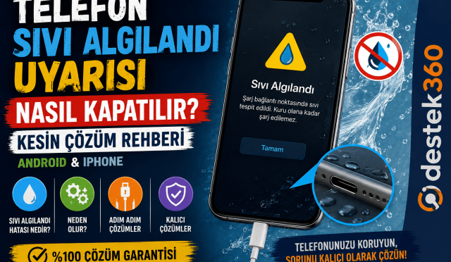 sıvı algılandı uyarısı