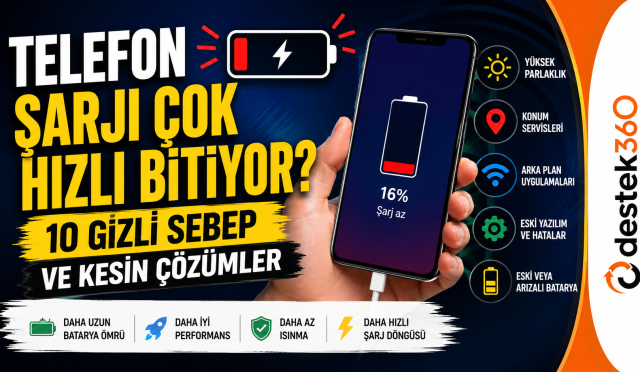 telefon şarjı hızlı bitiyor