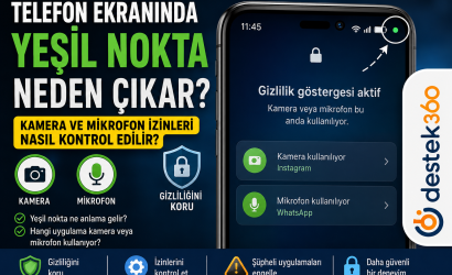 telefonda yeşil nokta