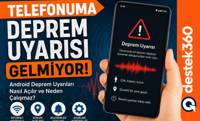 telefonuma deprem uyarısı gelmiyor