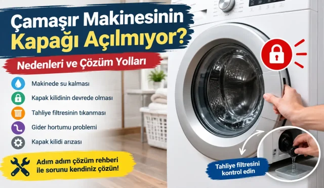Çamaşır makinesinin kapağı açılmıyor