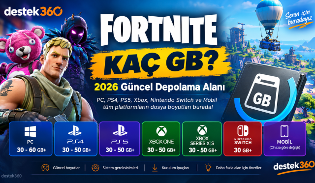 fortnite kaç gb