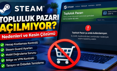 Steam Topluluk Pazarı Açılmıyor