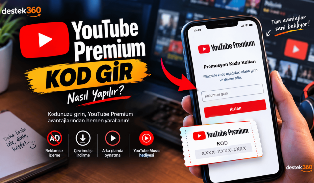 YouTube Premium Kodunu Gir!